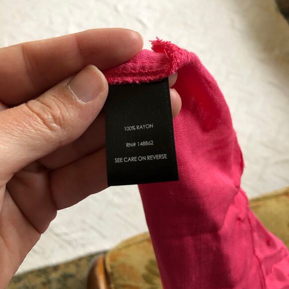 Torrid NWT Hot-Pink Swiss-Dot Surplice Midi Dress 1X (14/16) Ruffle Hem Coquette - Picture 14 of 14